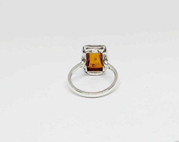 zilveren amber ring