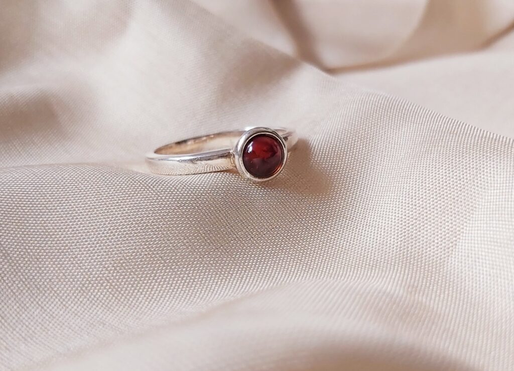 Zilveren Cherry Amber Ring Simple - Amber Mio