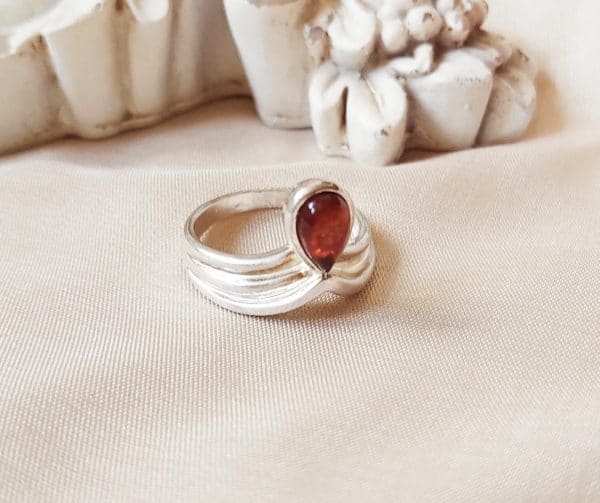 cherry amber ring